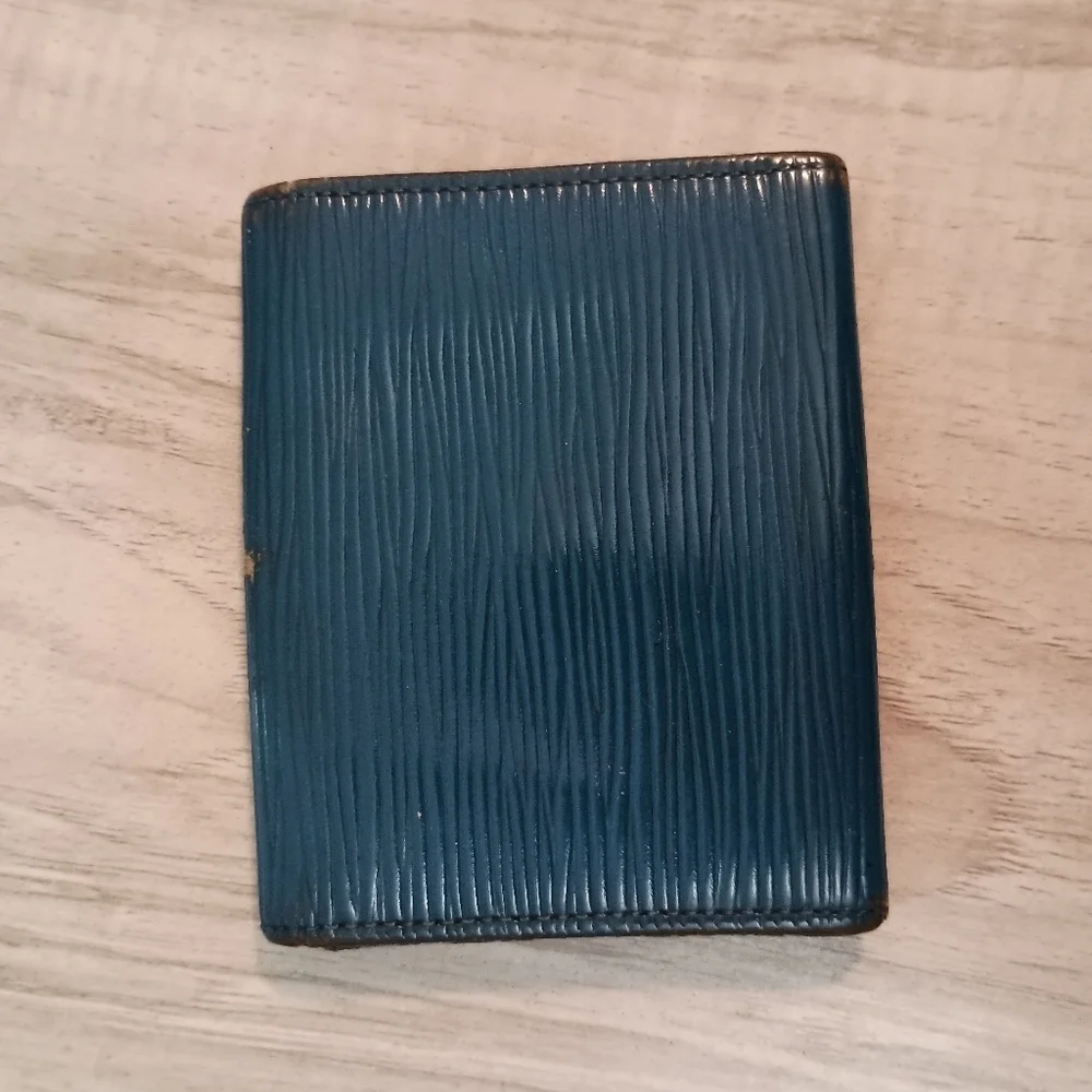 Louis Vuitton Epi Porte Monnaie Simple Coin Case Coin Purse Blue
